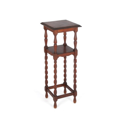 336 - A TWO-TIER WALNUT GUERIDON CIRCA 1900