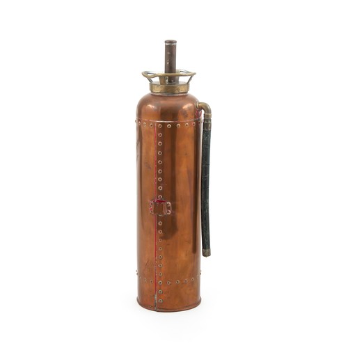 236 - A BRASS AND COPPER FIRE EXTINGUISHER