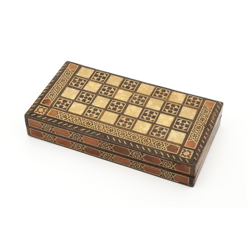 248 - AN INLAID CHESS SET