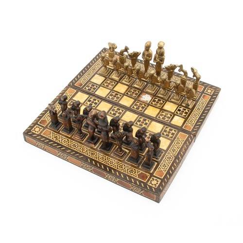 248 - AN INLAID CHESS SET