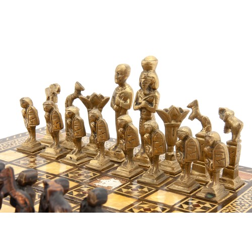 248 - AN INLAID CHESS SET