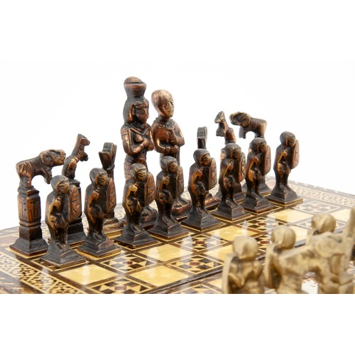 248 - AN INLAID CHESS SET