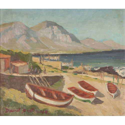 575 - David Botha (South African 1921 - 1995) BOATS ON SHORE