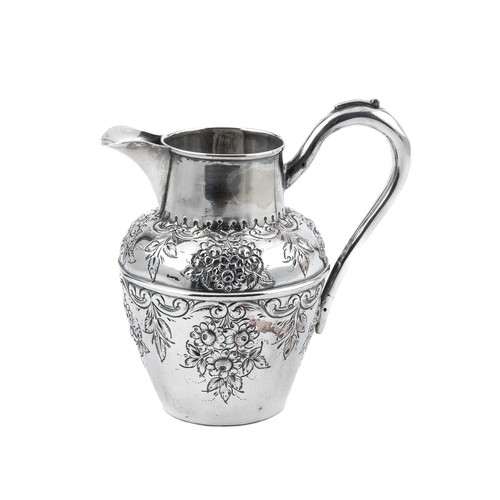 953 - AN ELECTROPLATE MILK JUG, LONDON, 19TH CENTURY