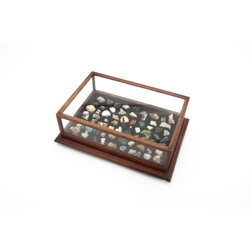 250 - A CASED COLLECTION OF 67 MINERALS