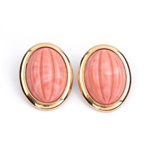 62 - A PAIR OF CORAL EARRINGS