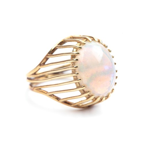 710 - AN OPAL DRESS RING