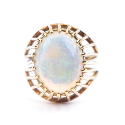 710 - AN OPAL DRESS RING