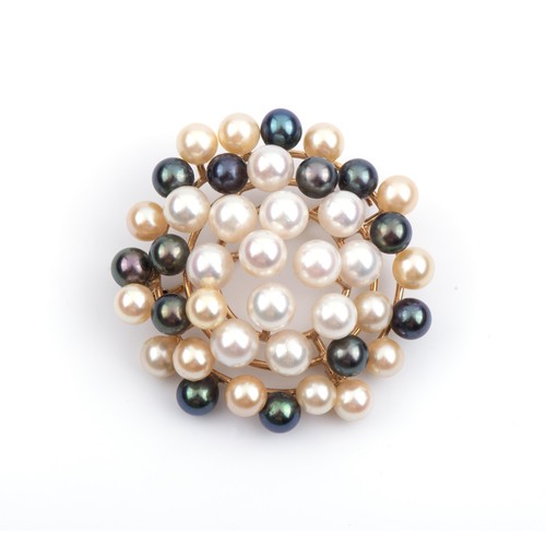 681 - A DESIGNER PEARL BROOCH, CIRCA 1960