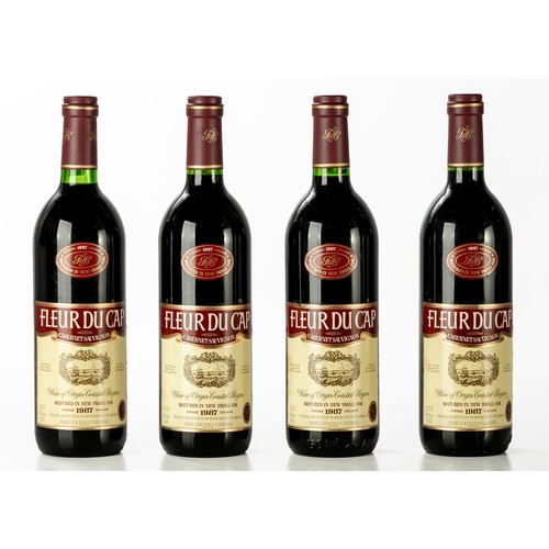 82 - 1987 Fleur Du Cap Cabernet Sauvignon4 x bottles - 750ml