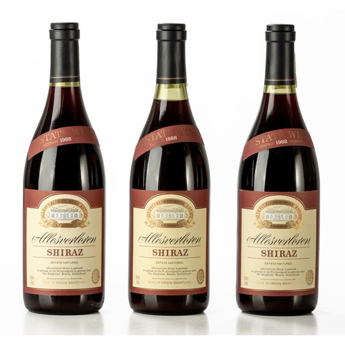 86 - 1988 Allesverloren Shiraz3 x bottles - 750ml