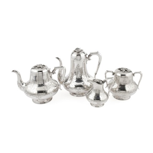 948 - AN ELECTROPLATE FOUR PIECE TEA SERVICE, LATE 19TH CENTURY