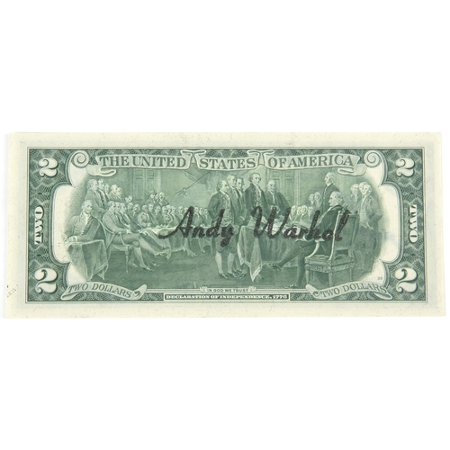 653 - Andy Warhol (American 1928 - 1987) 2 DOLLARS (THOMAS JEFFERSON)