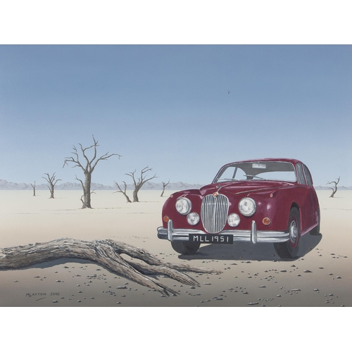 452 - Martin Layton (South African 1951 - 2011) CAR IN THE DESERT