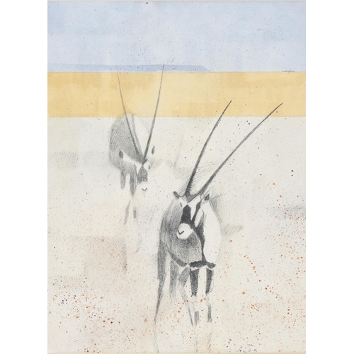 463 - Mark Enslin (South African 1952 - ) TWO GEMSBOK