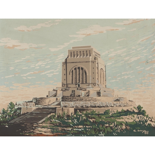 442 - Carlo Sdoya (South African 1914 - 1996) VOORTREKKER MONUMENT