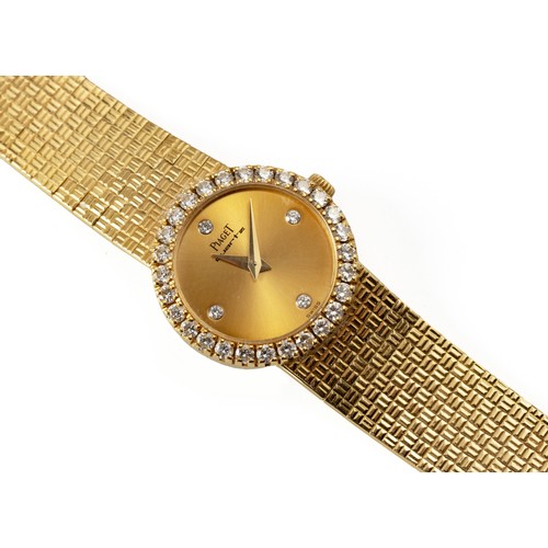 290 - A LADIES GOLD WRISTWATCH, PIAGET