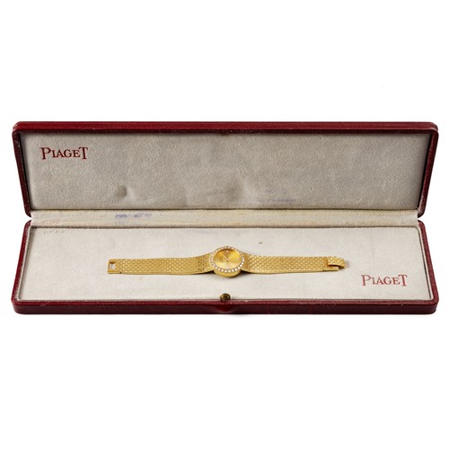 290 - A LADIES GOLD WRISTWATCH, PIAGET