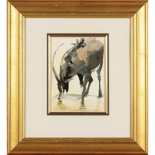 461 - Keith Eric Joubert (South African 1948 - 2013) WILDEBEEST; ANTELOPE; SABLE BUCK; DRINKING SABLE BUCK... 