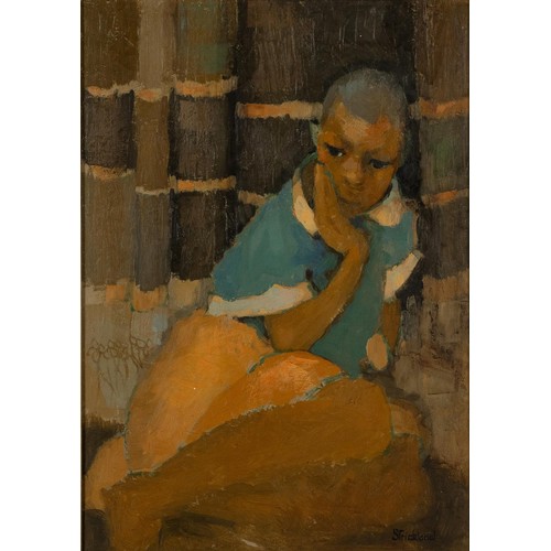 480 - Anthony Strickland (South African 1920 - 2000) GIRL WITH YELLOW SKIRT