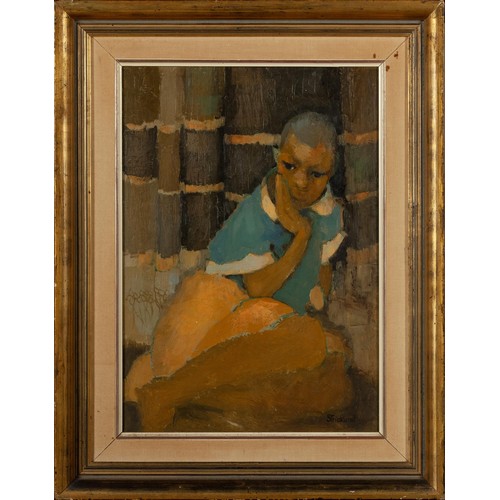 480 - Anthony Strickland (South African 1920 - 2000) GIRL WITH YELLOW SKIRT