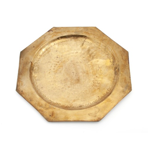 44 - A LARGE BRASS TRAY