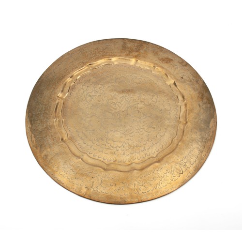 45 - A LARGE BRASS TRAY