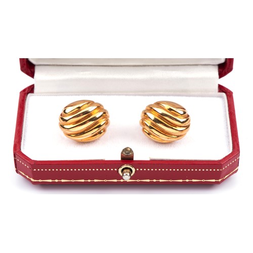 722 - A PAIR OF GOLD CARTIER EARRINGS