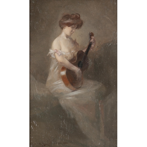 Attributed to Albert Joseph Pénot (French 1862 - 1930) WOMAN WITH GUITAR