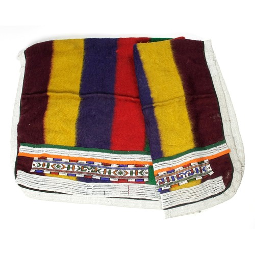 382 - AN NDEBELE BEADED BLANKET, MPUMALANGA