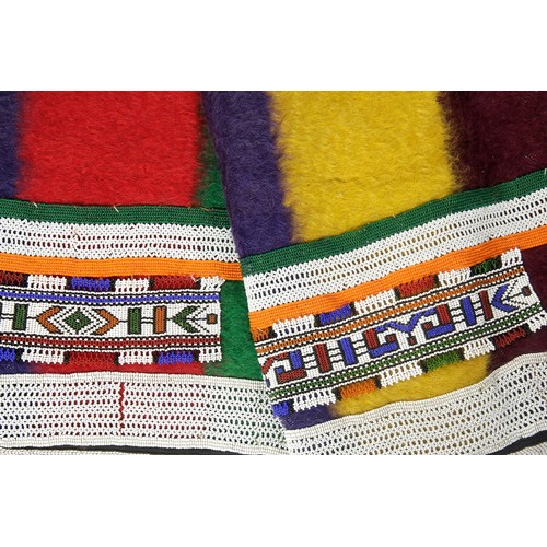 382 - AN NDEBELE BEADED BLANKET, MPUMALANGA