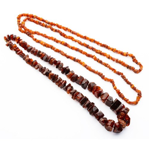 1220 - TWO BALTIC AMBER BEAD NECKLACES