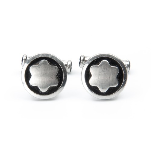 69 - A PAIR OF MONTBLANC SNOWCAP STAR CUFFLINKS