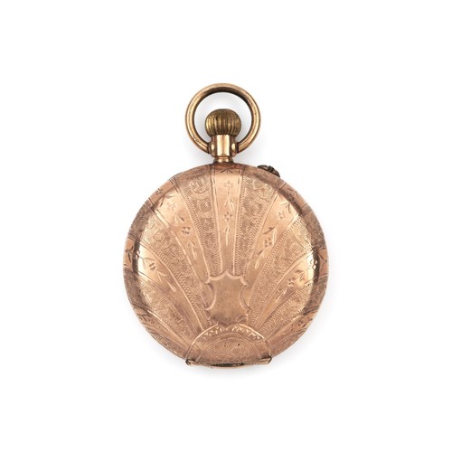 33 - A 9CT GOLD HUNTER-CASED POCKET WATCH