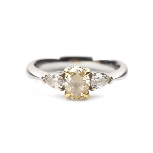 1288 - A DIAMOND DRESS RING, BROWNS