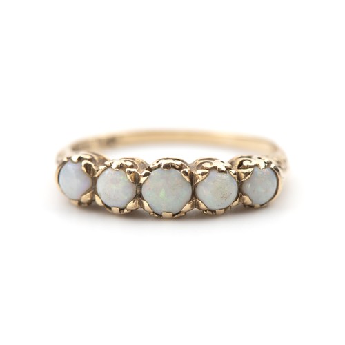 1237 - AN OPAL DRESS RING