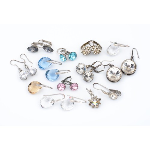 1301 - A BOX OF GEMSET EARRINGS