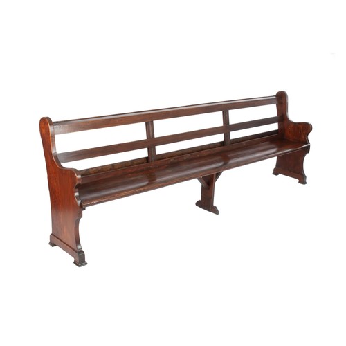 350 - AN OAK CHURCH PEW, EARLY 20TH CENTURY