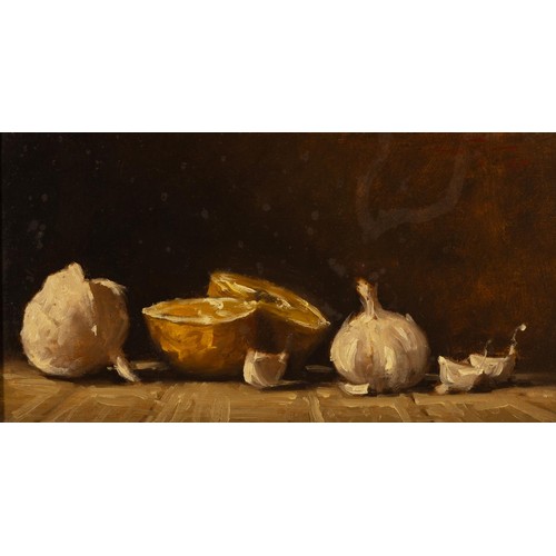 397 - Duggie du Toit (South African 1943 - ) STILL LIFE WITH GARLIC AND LEMONS