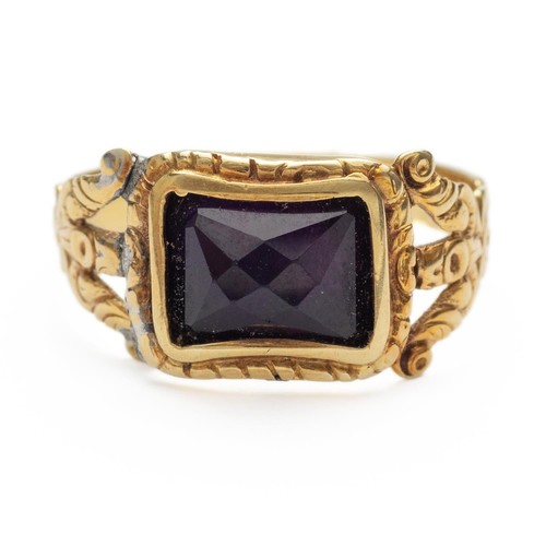 1272 - A GEMSET DRESS RING, LONDON, POSSIBLY VICTORIAN