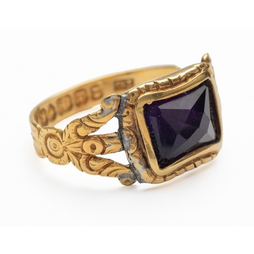 1272 - A GEMSET DRESS RING, LONDON, POSSIBLY VICTORIAN