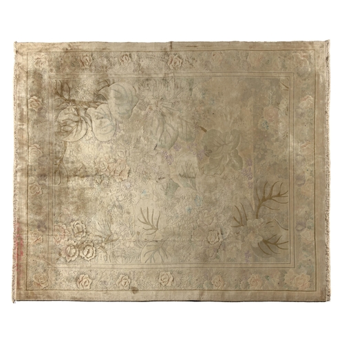 125 - A CHINESE SILK RUG 310 by 245cm