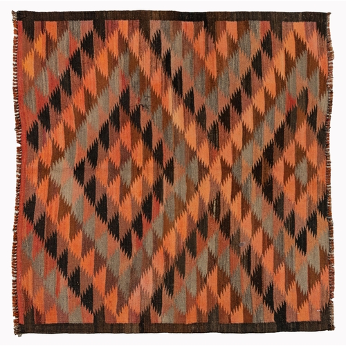 195 - A KURDISH KILIM&nbsp;114 by 135cm