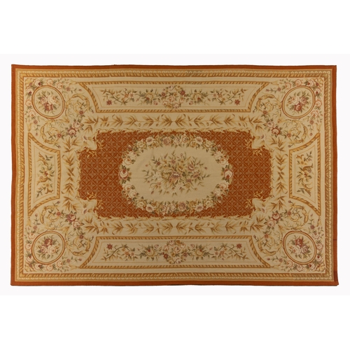 376 - A NEEDLEPOINT RUG 295 by 196cm