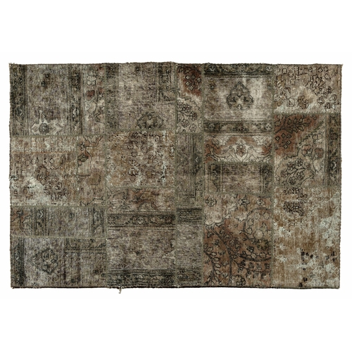 97 - A PATCHWORK RUG 209 by 135cm