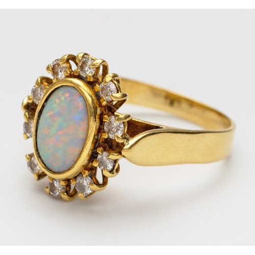 1238 - AN OPAL DRESS RING