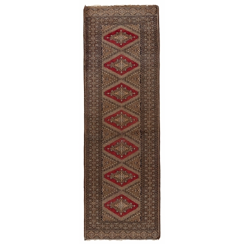 39 - A FINE KARAJI RUNNER 184 by 59cm