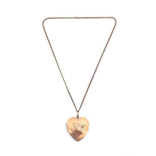 1266 - A GOLD LOCKET AND CHAIN