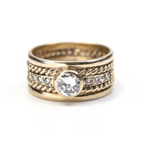 1286 - A DIAMOND DRESS RING, 0.60 CARATS