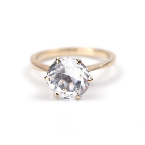 1270 - A CUBIC ZIRCONIA SOLITAIRE RING